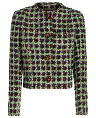 Floral button checked tweed jacket ETRO