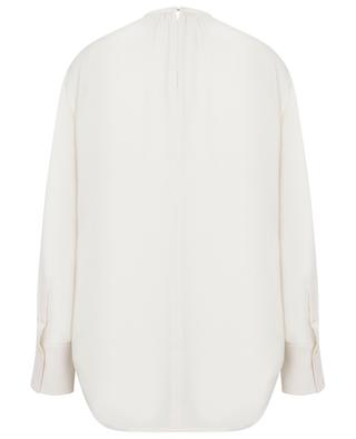 Fluid crepe blouse with gathered round-neck TOTEME