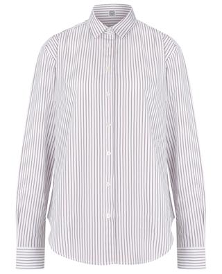Signature striped poplin oversize shirt TOTÊME
