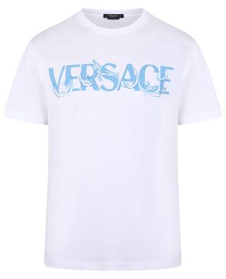 Besticktes Kurzarm-T-Shirt Barocco Silhouette VERSACE