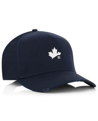 D2 Maple Leaf distressed cotton baseball cap DSQUARED2