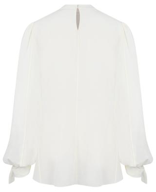 Silk blouse with slit puff sleeves CHLOE