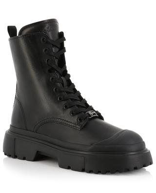 H619 rubber cap lace-up ankle boots HOGAN