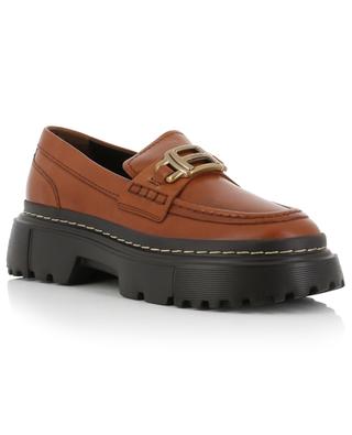 Hogan H619 smooth leather platform loafers HOGAN