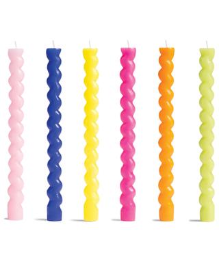 Groove pack of six twisted candles - H26 KLEVERING