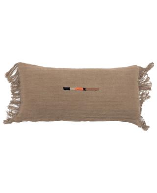 Bary rectangular embroidered linen cushion BED AND PHILOSOPHY