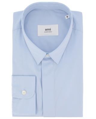Einfarbiges Langarm-Hemd Boxy Fit AMI