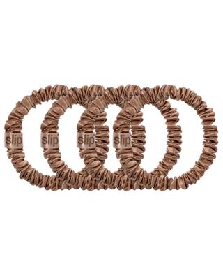 4er-Set Haargummis aus Seide Skinny Copper SLIP