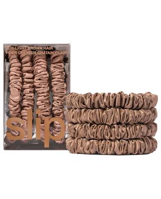 Skinny Copper set of 4 silk scrunchies SLIP