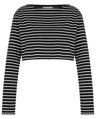 Tilla striped long-sleeved cropped top THE FRANKIE SHOP