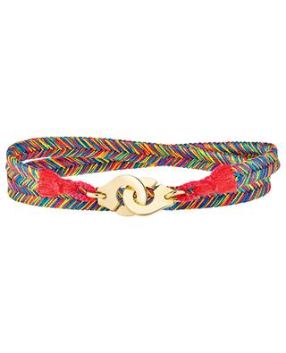 Rose Riviera Mentottes R10 braided bracelet with yellow gold DINH VAN