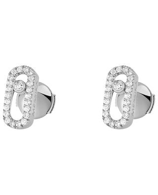 Move Uno white gold and diamond stud earrings MESSIKA