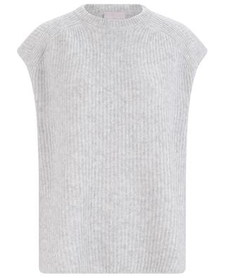 Sleeveless ribbed cashmere and cotton jumper HEMISPHERE