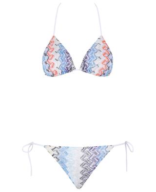 Lurex knit triangle bikini with psychedelic patterns MISSONI