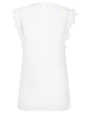 Sleeveless linen and lace top ERMANNO SCERVINO