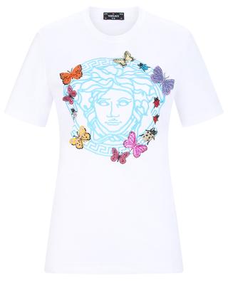 Jersey-T-Shirt mit Schmetterlingen Medusa VERSACE