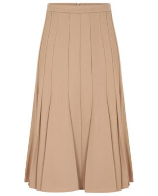 Flared midi skirt in virgin wool with pleating ERMANNO SCERVINO