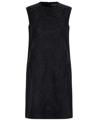 Sleeveless embroidered wool mini dress ERMANNO SCERVINO