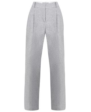 Wool blend wide-leg trousers with tucks ERMANNO SCERVINO