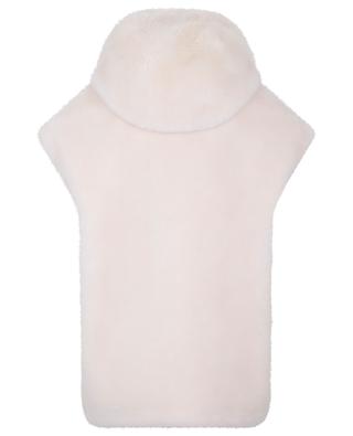 Shearling effect oversize hooded vest LEO ZURICH