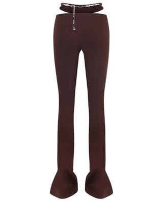 Remi flared jersey trousers with cut-out THE ATTICO