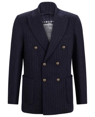 Virgin wool and cashmere double-breasted pinstripe blazer CIRCOLO 1901