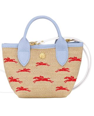 Le Panier Pliage XS embroidered braided tote bag LONGCHAMP