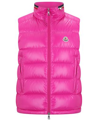 Ouse satin-sheen down vest with stand-up collar MONCLER