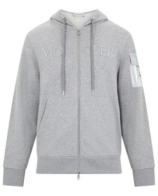 Hooded full-zip sweatshirt with silver-tone detailing MONCLER