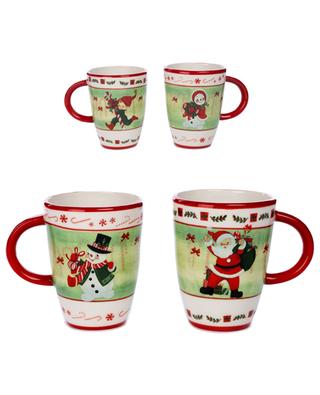 Snowman and Santa set of 2 mugs GOODWILL