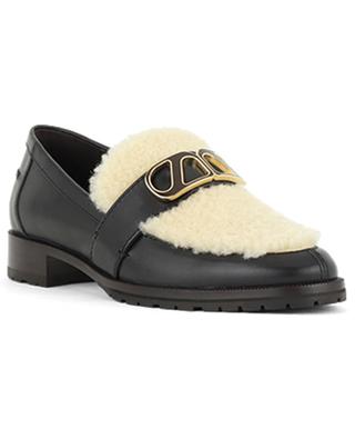 Blair Aspen smooth leather and shearling loafers SKORPIOS