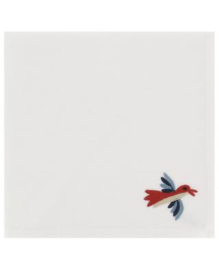 Noé bird linen-blend napkin CAPULETTE