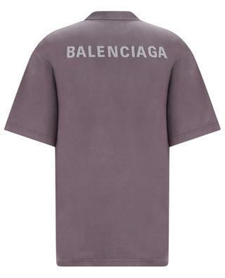 Besticktes ausgewaschenes T-Shirt Balenciaga Back Medium Fit BALENCIAGA