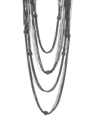 Glitzernde viersträngige Multi-Kettchen-Halskette FABIANA FILIPPI