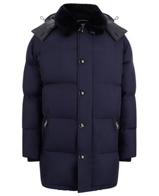 Performa silk mid-long down jacket with hood BRIONI