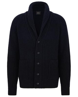 Cashmere and virgin wool shawl collar cardigan BRIONI