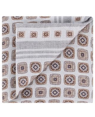 Reversible silk pocket square with geometric patterns BRUNELLO CUCINELLI