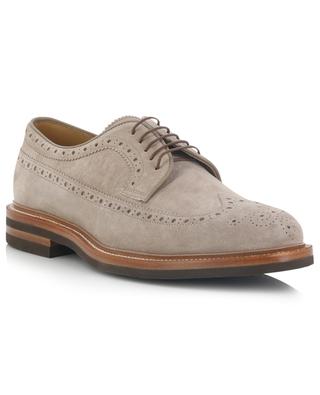 Longwing Brogue lace-up shoes in suede BRUNELLO CUCINELLI