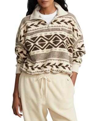 Geometric print adorned fleece sweatshirt POLO RALPH LAUREN