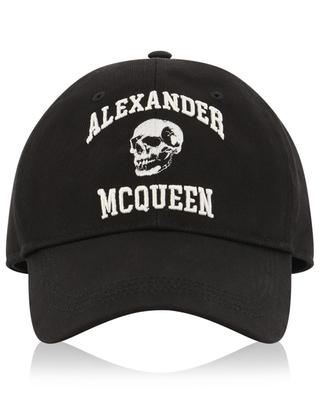 Varsity Skull embroidered gabardine baseball cap ALEXANDER MC QUEEN
