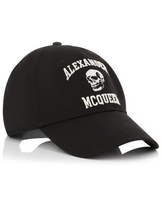 Varsity Skull embroidered gabardine baseball cap ALEXANDER MC QUEEN