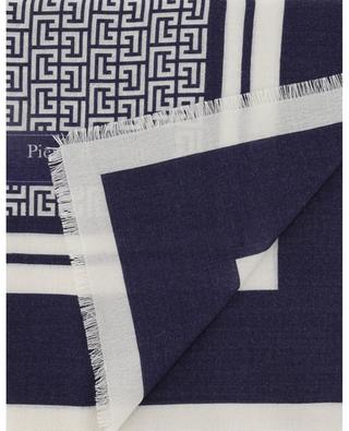 Grand foulard carré en laine Monogram BALMAIN