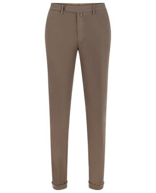 Slim-fit cotton and cashmere chino trousers B SETTECENTO