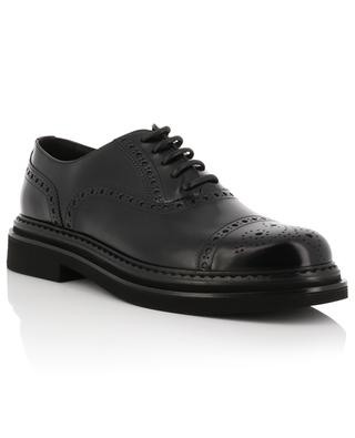 Brushed perforated leather lace-up shoes DOLCE & GABBANA