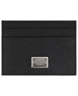 Logo plate adorned small grained card case DOLCE & GABBANA