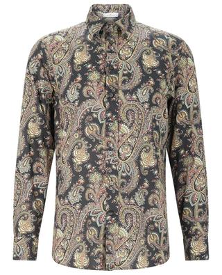Paisley printed cotton shirt with button-down collar ETRO