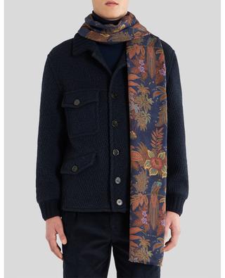 Flower and foliage printed fine scarf ETRO