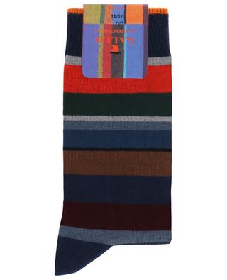 Multicoloured Stripes cotton short socks GALLO
