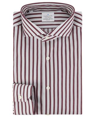 Cotton stripe adorned long-sleeved shirt GIAMPAOLO