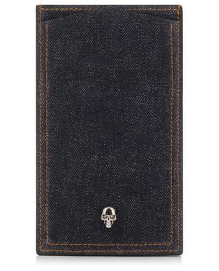 Skull denim smartphone case with strap ALEXANDER MC QUEEN